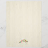 ウォーターカラーベリーグリーンリースワッグクリスマス招待状 (裏面)