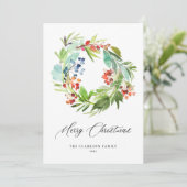 ウォーターカラーベリーグリーンリーリースメリークリスマス シーズンカード (スタンド正面)