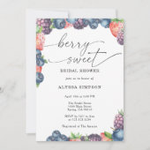 ウォーターカラーベリースウィートブライダルシャワー 招待状 (正面)