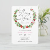 ウォーターカラーベリースウィートブライダルシャワー 招待状 (スタンド正面)
