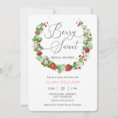 ウォーターカラーベリースウィートブライダルシャワー 招待状 (正面)