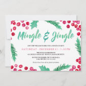 ウォーターカラーベリーズミングル&ジンルホリデーパーティー 招待状 (正面)