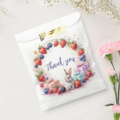 ウォーターカラーベリーファースト誕生日バニーとギフト フェイバーバッグ (封をした状態)