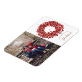 ウォーターカラーベリーリースクリスマスホリデー マグネット (左側)