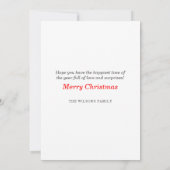 ウォーターカラーベリー&グリーンリーリースホリデーカード (裏面)