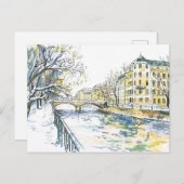 ウォーターカラーベルリンスパンドウウィンターハヴェル ポストカード (正面/裏面)