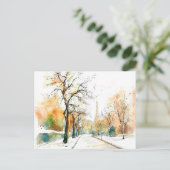 ウォーターカラーベルリンファンクトゥルムオータム ポストカード (スタンド正面)