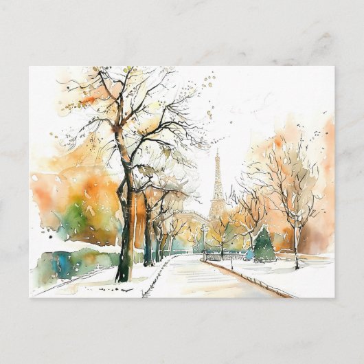 ウォーターカラーベルリンファンクトゥルムオータム ポストカード (正面)