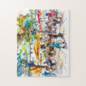 ウォーターカラーベルリンミッテサマーダンス夕べ ジグソーパズル (縦)