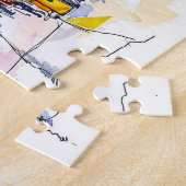 ウォーターカラーベルリンミッテトラムファセカラフルーズ ジグソーパズル (側面)