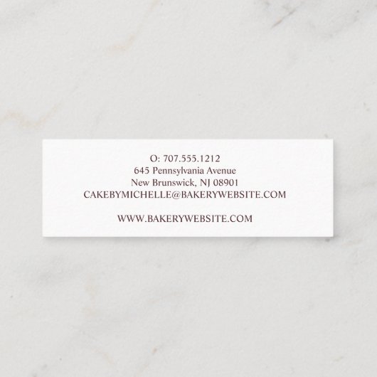ウォーターカラーベーカーズピ転がンパティスレーケーキ スキニー名刺 (裏面)