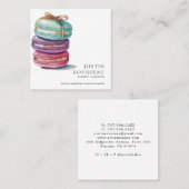 ウォーターカラーベーカーベーカリーパティシシェフ スクエア名刺 (正面/裏面)