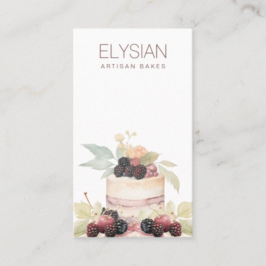 ウォーターカラーベーカーベーカリーパティシシェフ 名刺 (正面)
