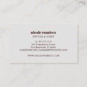 ウォーターカラーベーカ転がーズのピンパティスレストライプのイ 名刺 (裏面)