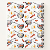 ウォーターカラーベーコン&エッグスブレックファーストフードレシピ ノートブック (裏面)