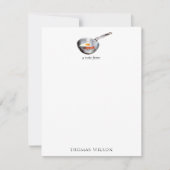 ウォーターカラーベーコン&エッグスブレックファーストフード名前をカスタムする ノートカード (正面)