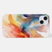 ウォーターカラーペイントパターン iPhoneケース (裏面横)