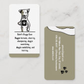 ウォーターカラーペットシッタードッグウォーカートリマー 名刺 (正面/裏面)