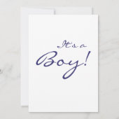 ウォーターカラーホエールボーイのベビーシャワー招待状 招待状 (裏面)