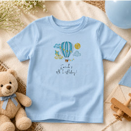 ウォーターカラーホットエアバルーン キッズ 5歳 誕生日パーティー トドラーTシャツ