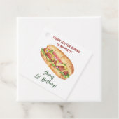 ウォーターカラーホットドッグ子供の誕生日ありがとう フェイバータグ (インサイチュ)