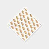 ウォーターカラーホットドッグ子供の誕生日 スタンダードカクテルナプキン (角)