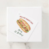 ウォーターカラーホットドッグ子供の誕生日 フェイバータグ (インサイチュ)