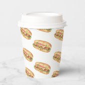 ウォーターカラーホットドッグ子供の誕生日 紙コップ (正面)