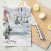 ウォーターカラーホリデイ格言 キッチンタオル (四つ折り)