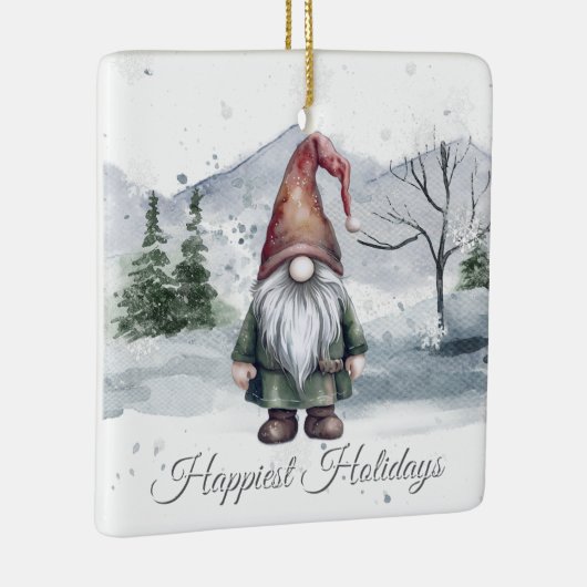 ウォーターカラーホリデイ格言 セラミックオーナメント (右)