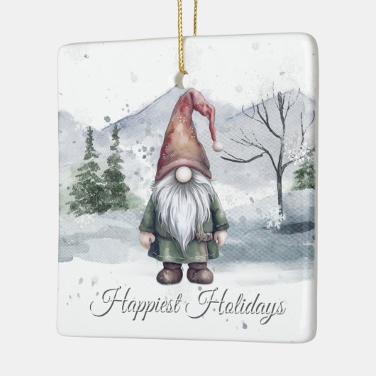 ウォーターカラーホリデイ格言 セラミックオーナメント (左)