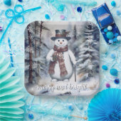 ウォーターカラーホリデイ格言 ペーパープレート (パーティー)