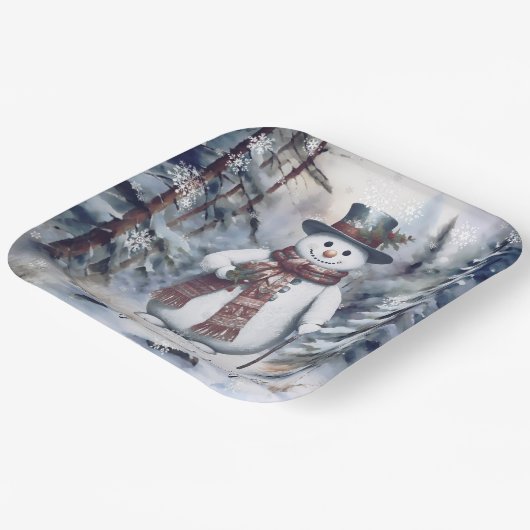 ウォーターカラーホリデイ格言 ペーパープレート (傾斜あり)