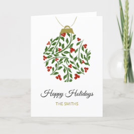 ウォーターカラーホリデーオーナメントカード シーズンカード