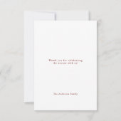 ウォーターカラーホリデーキャンドルフェスティバルイラストレーション サンキューカード (裏面)