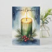 ウォーターカラーホリデーキャンドルフェスティバルイラストレーション シーズンカード (スタンド正面)