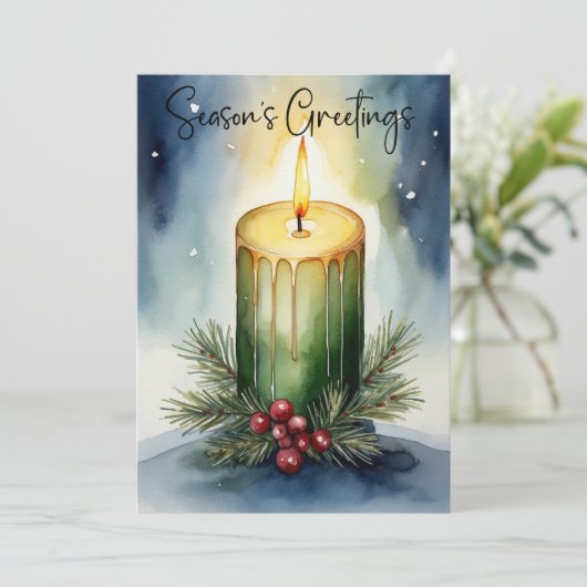 ウォーターカラーホリデーキャンドルフェスティバルイラストレーション シーズンカード (スタンド正面)