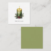 ウォーターカラーホリデーキャンドルフェスティバルイラストレーション ノートカード (正面/裏面)