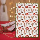 ウォーターカラーホリデースノースキーテーマ抱き枕 ミディアムペーパーバッグ