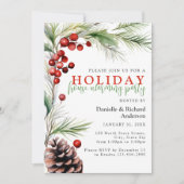 ウォーターカラーホリデーハウスウォーミングパーティー 招待状 (正面)