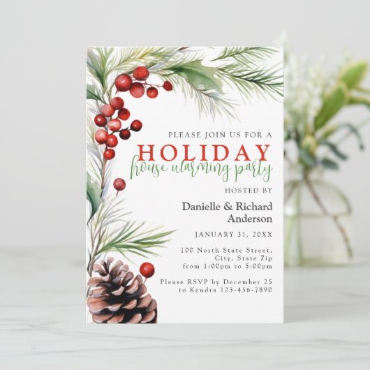 ウォーターカラーホリデーハウスウォーミングパーティー 招待状 (スタンド正面)