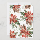 ウォーターカラーホリデーパーティー 招待状 (裏面)