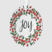 ウォーターカラーホリデーリース オーナメント (正面)