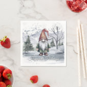 ウォーターカラーホリデー格言クリスマスパーティー スタンダードカクテルナプキン (インサイチュ)