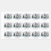 ウォーターカラーホリデー格言パーソナライズされたベーキング ラベル (シート)