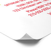 ウォーターカラーホリーカンパニークリスマスパーティー招待状 ポスター (角)