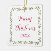 ウォーターカラーホリーガーランド セラミックオーナメント (左)