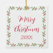 ウォーターカラーホリーガーランド セラミックオーナメント (裏面)