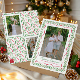 ウォーターカラーホリークリスマスの写真 シーズンカード