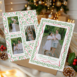 ウォーターカラーホリークリスマスの写真 シーズンカード